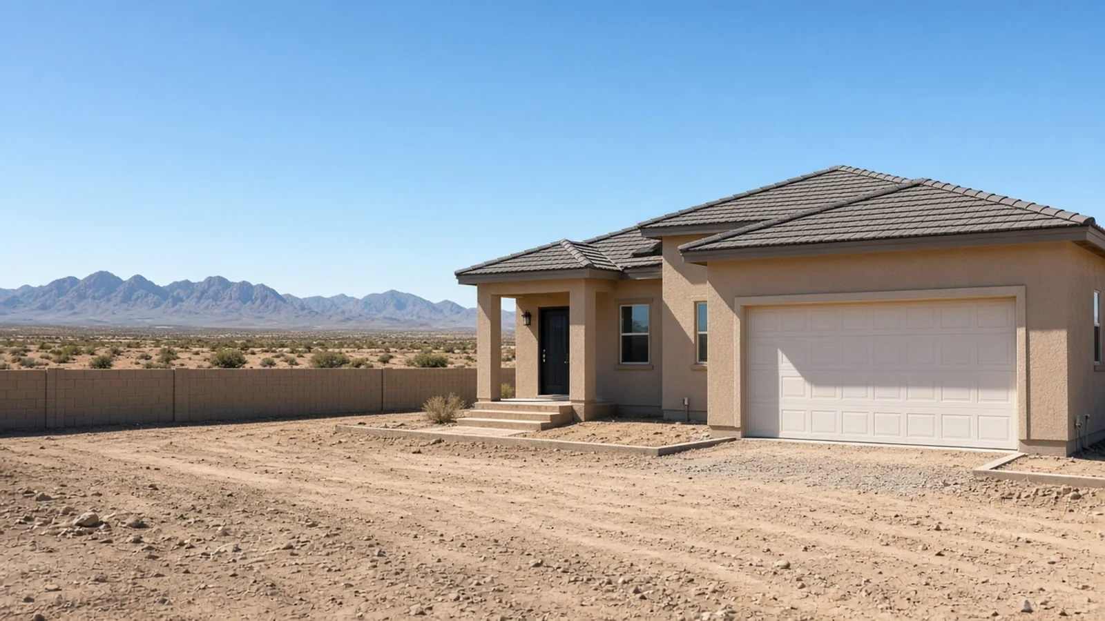 Far-west Buckeye new construction on desert lots
