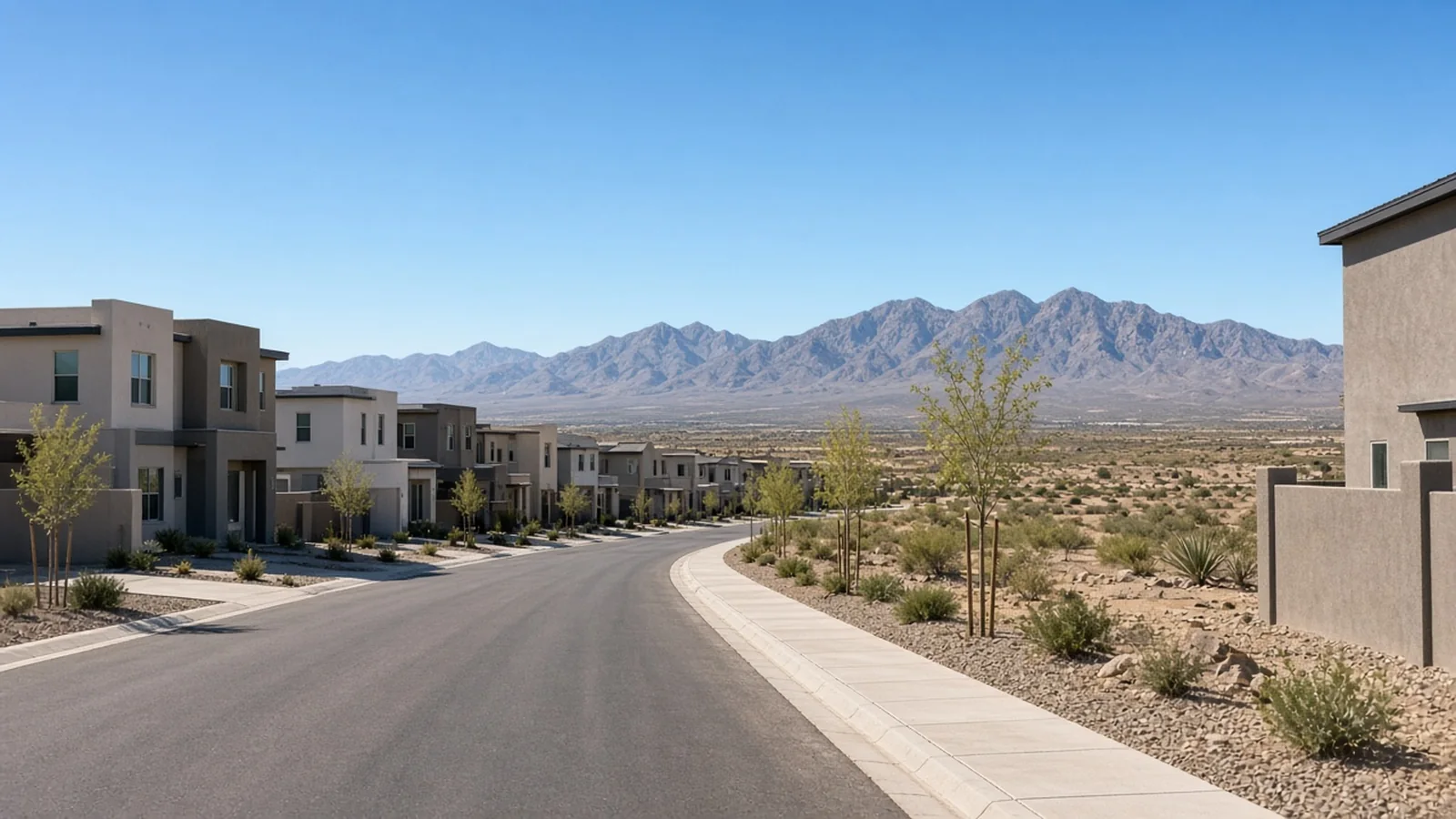 Queen Creek housing at the southeast Valley edge with open agricultural land