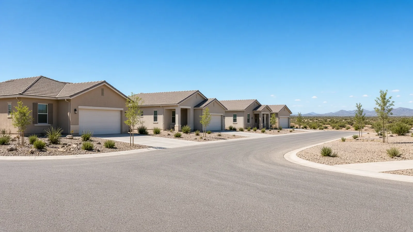 Surprise production housing on a newer West Valley street