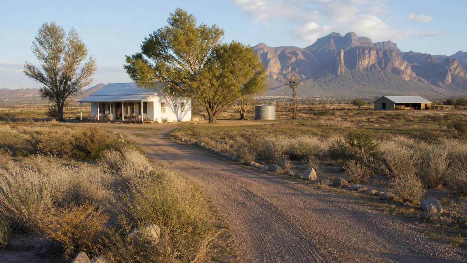 Rural Arizona house on a larger lot outside the Phoenix urban core